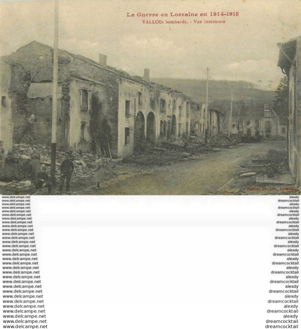 WW 2 X CPA REGION LORRAINE 54. Hériménil Et Vallois Après Un Bombardement Guerre 14-18 - Lorraine