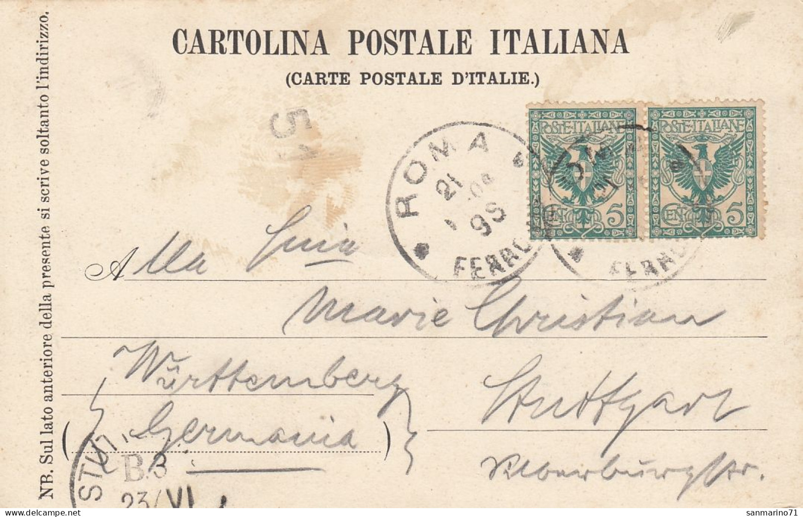 POSTCARD 1882,Italy,Roma - Kolosseum