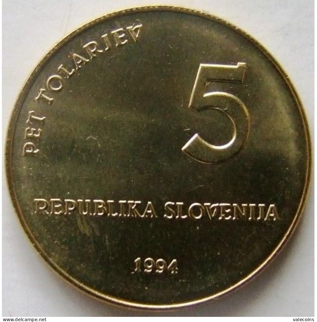 SLOVENIA SLOVENIJA SLOVENIE SLOWENIEN  - 1994 -  5 Tolarjev - KM 16 - UNC - Bishop Abraham - Slovenië