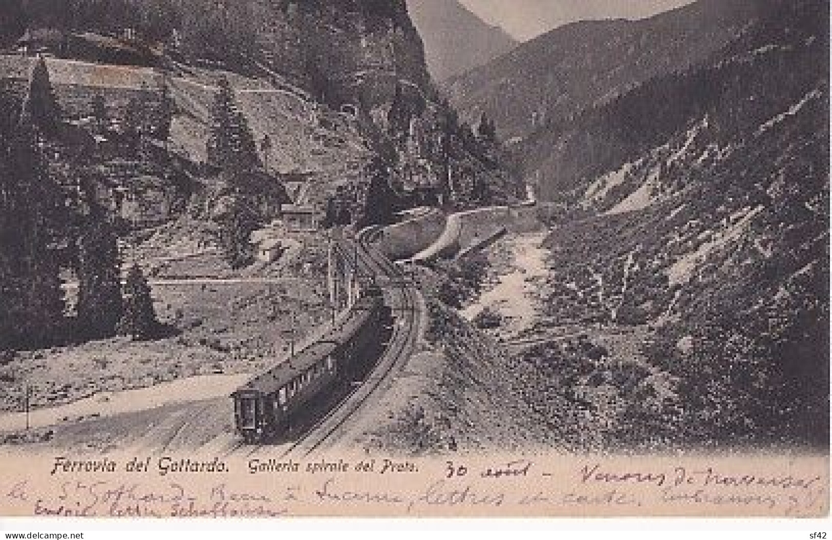 FERROVIA DE GOTTARDO                               GALERIA SPIRALE DEL PRATO     RAIN          PRECURSEUR - Airolo