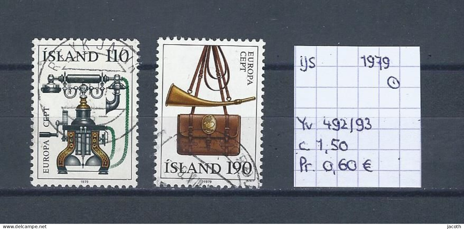 (TJ) IJsland 1979 - YT 492/93 (gest./obl./used) - Gebruikt