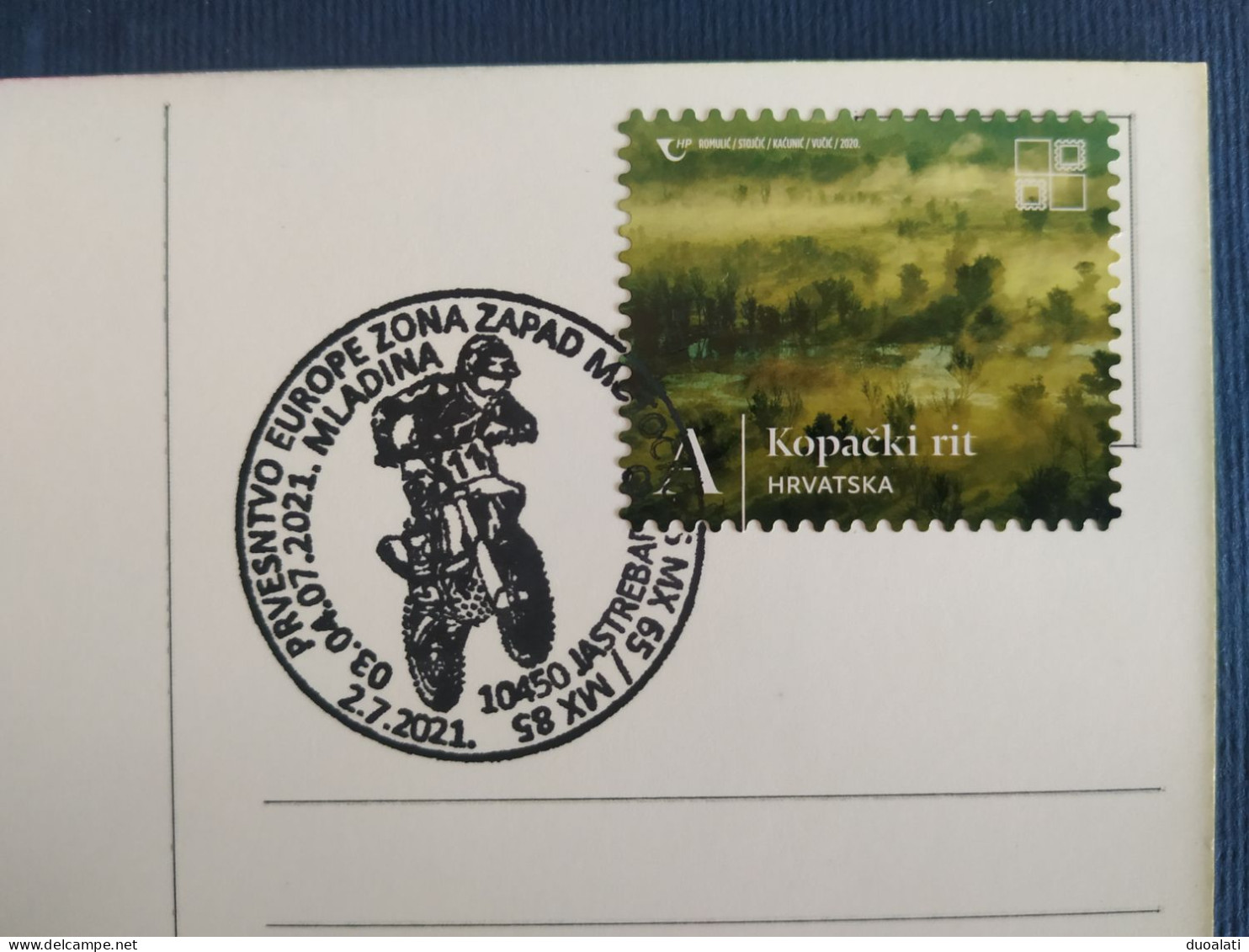 Croatia Hrvatska 2021 Jastrebarsko Motocross MX65 MX85 European Championship Zone West Motorbikes Stationery & Postmark - Motorbikes