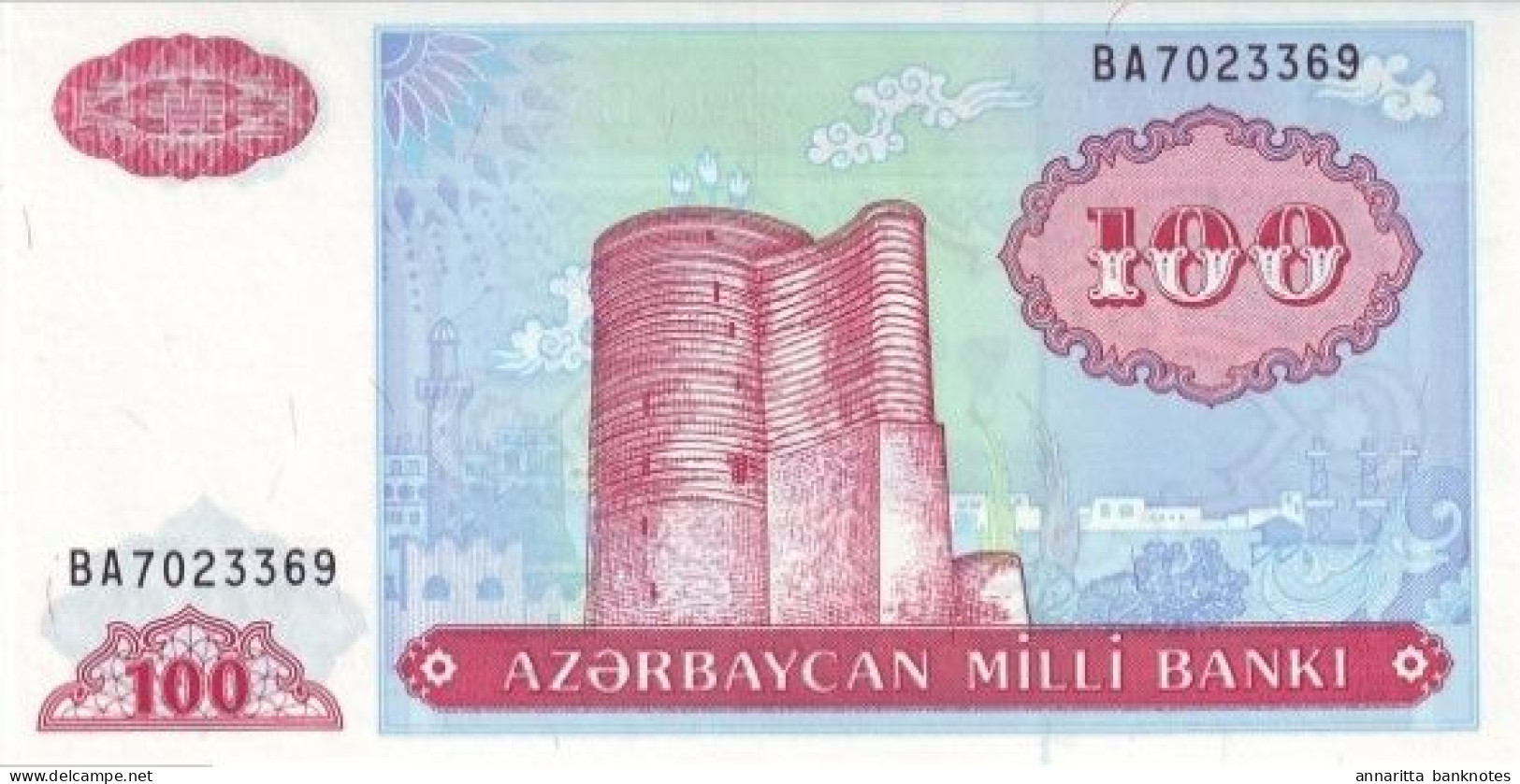 Azerbaijan 100 Manat ND (1999), UNC (P-18b, B-308b) - Azerbeidzjan