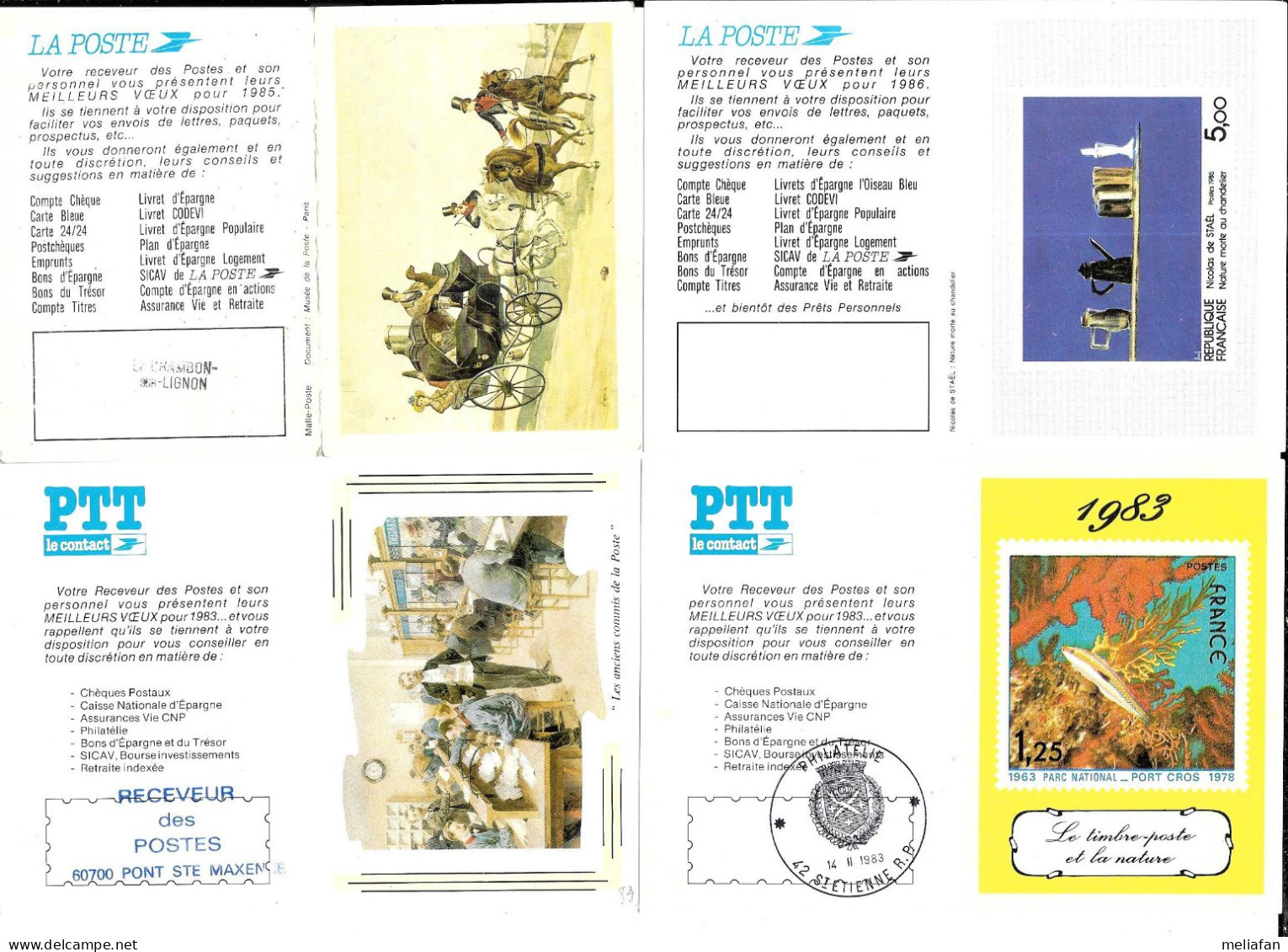 AA12 - LOT CALENDRIERS DES POSTES - Small : 1981-90