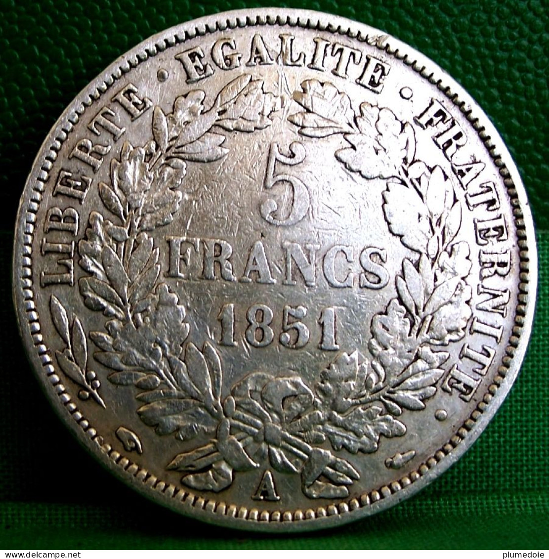 MONNAIE FRANCE CERES , 5 FRANCS 1851 A Paris , Argent , II ° République - 5 Francs