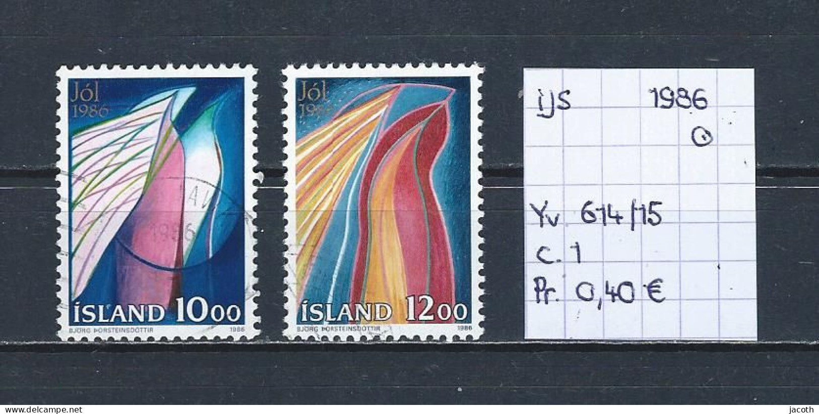 (TJ) IJsland 1986 - YT 614/15 (gest./obl./used) - Oblitérés