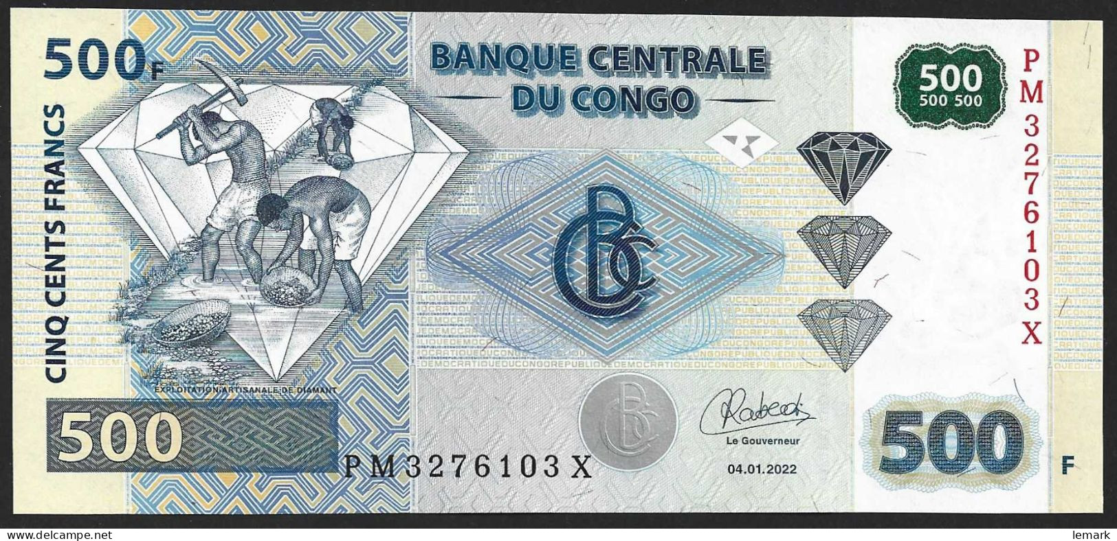 Congo DR 500 Francs 2022 P96 UNC - Democratic Republic Of The Congo & Zaire