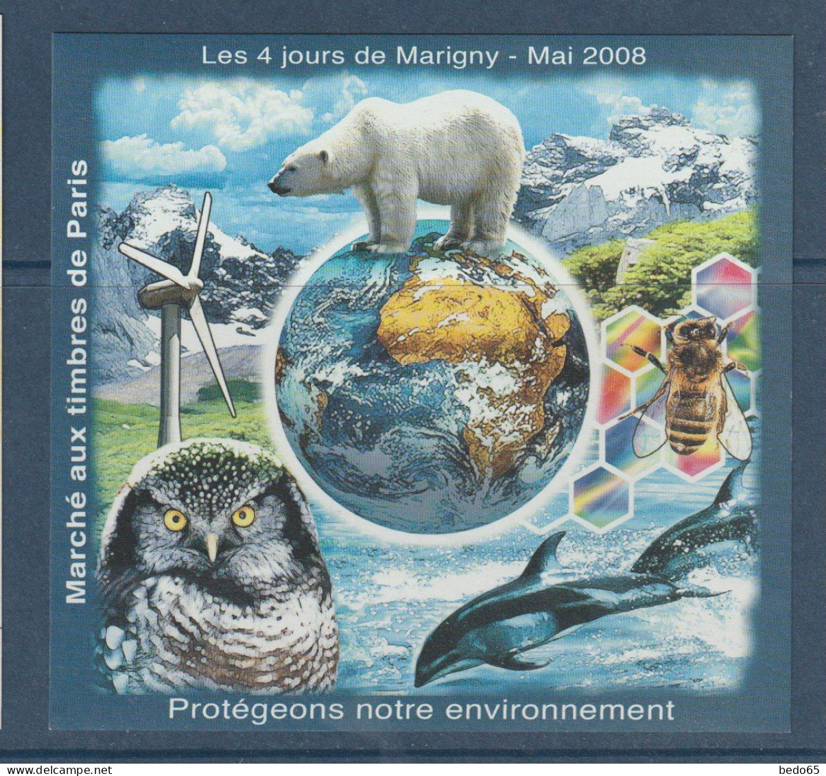 BLOC SOUVENIR  DU CARRE MARIGNY ANNEE 2008 N° 20 NEUF** LUXE SANS CHARNIERE / Hingeless / MNH    NON DENTELER - Carré Marigny