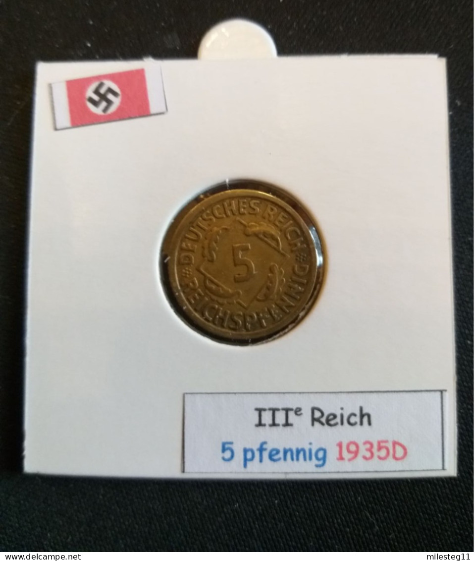 Pièce De 5 Reichspfennig De 1935D (Munich) - 5 Reichspfennig