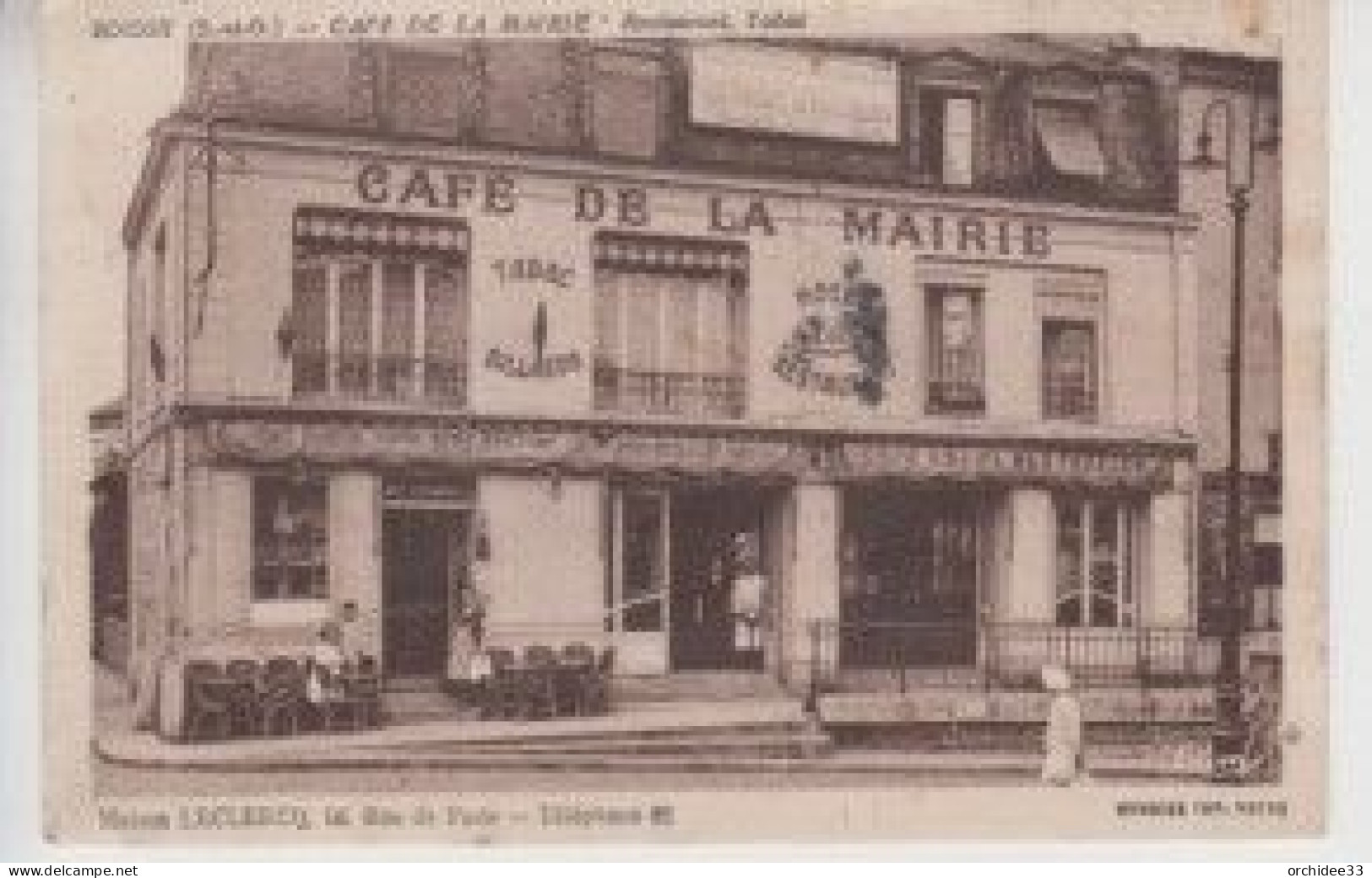 CPA Roissy(-en-France) - Café De La Mairie - Maison Leclercq 18, Rue De Paris (très Beau Plan De L'établissement) - Roissy En France