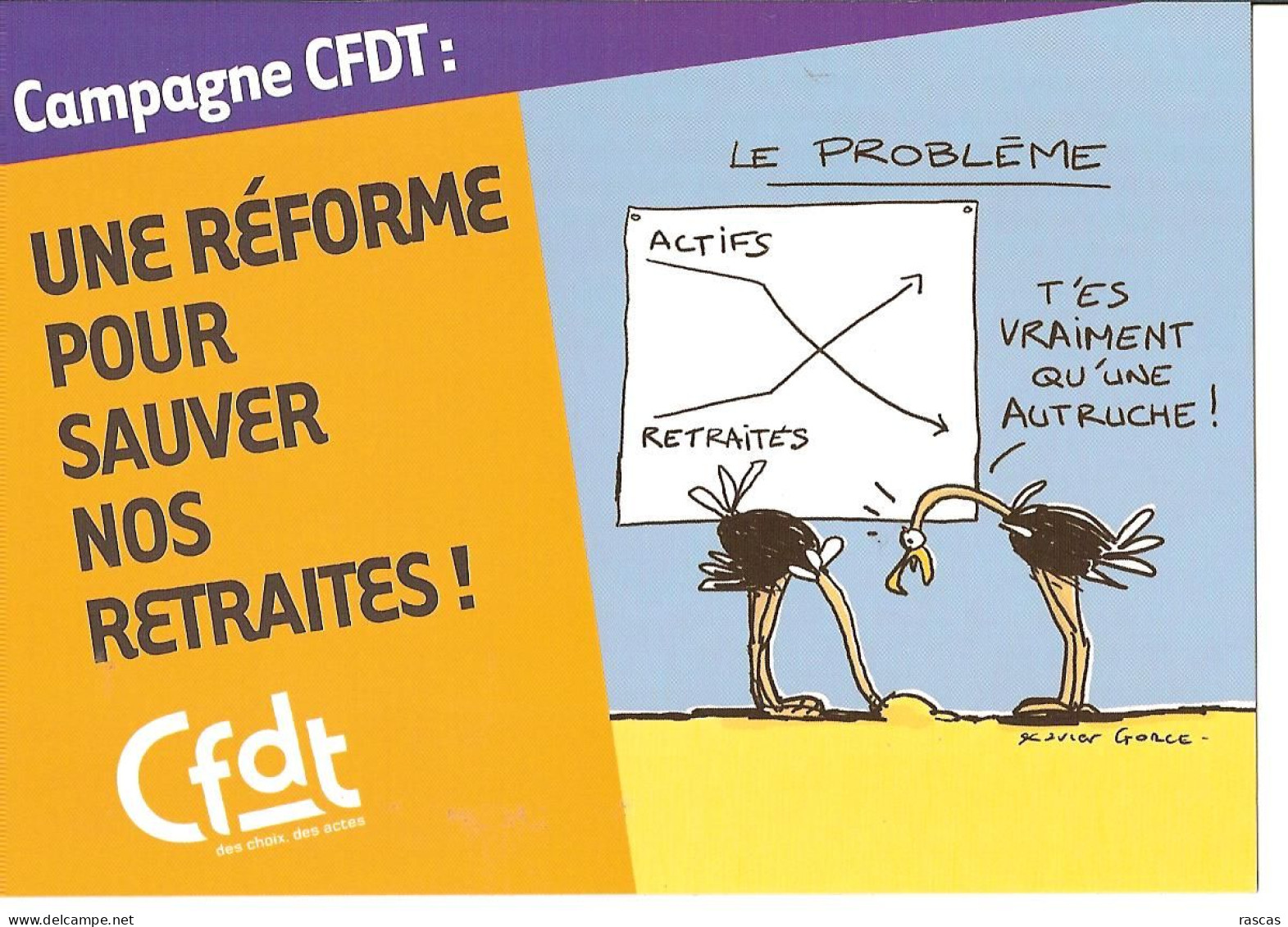 CPM - CFDT - CARTE PETITION POUR UNE REFORME POUR SAUVER NOS RETRAITES - Syndicats