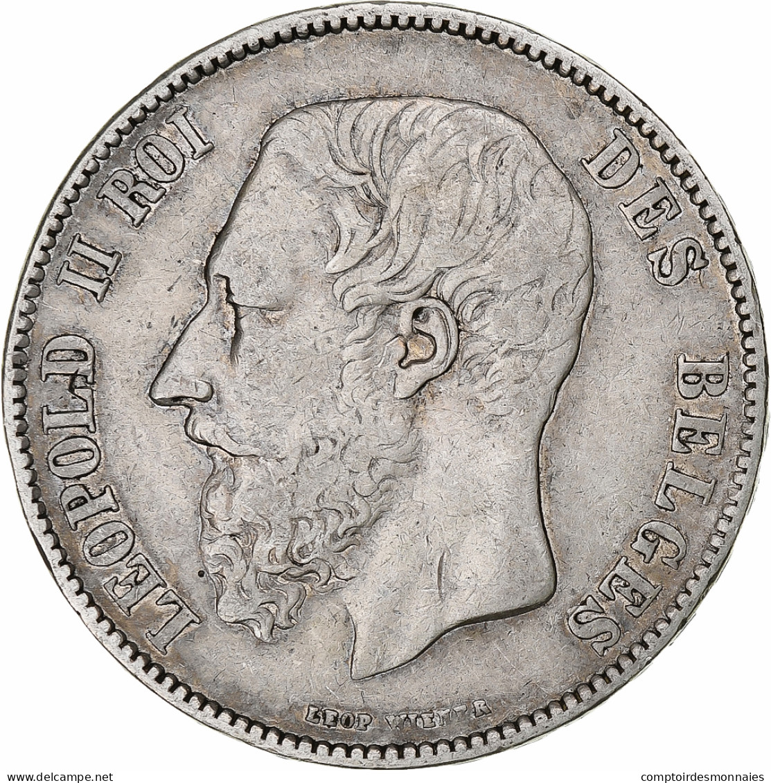 Monnaie, Belgique, Leopold II, 5 Francs, 5 Frank, 1867, Bruxelles, TB+, Argent - 5 Francs