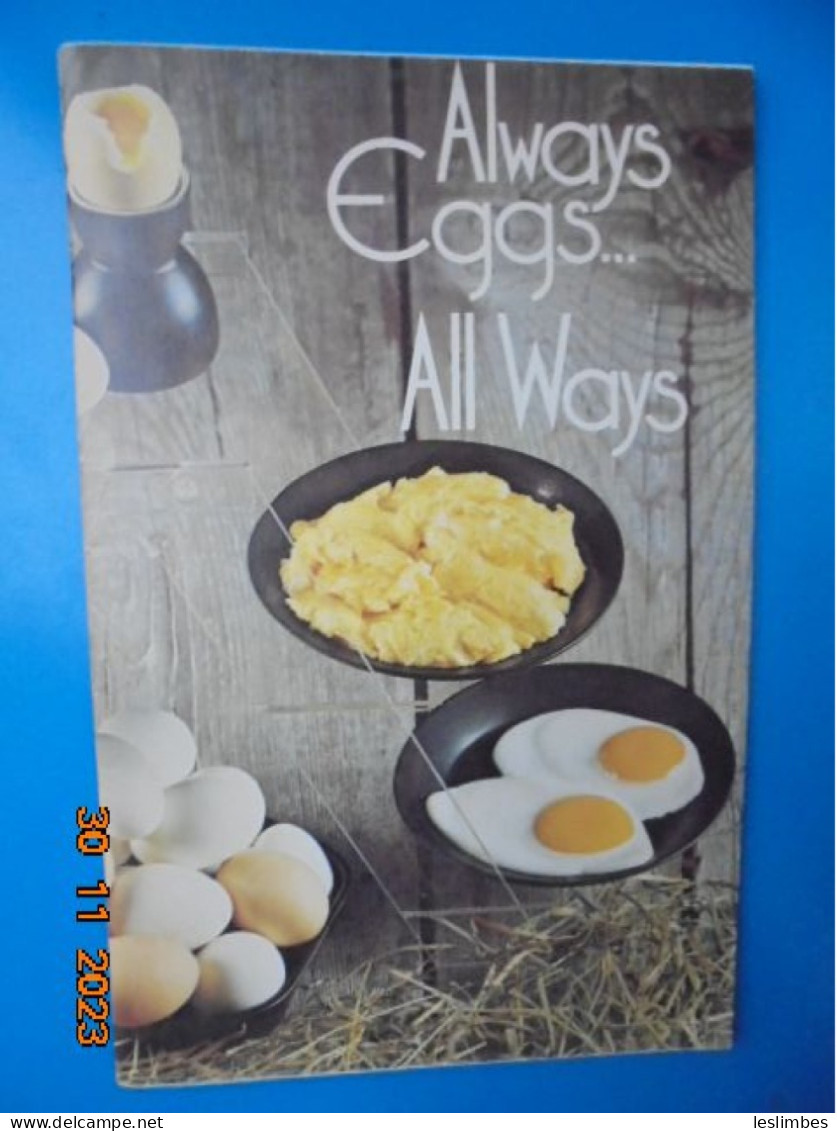 Always Eggs.... All Ways - American Egg Board 1974 - Noord-Amerikaans