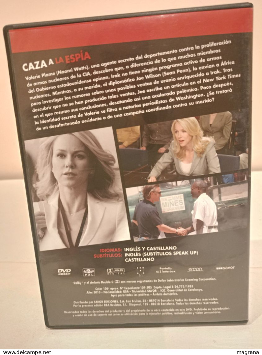 Película Dvd. Caza A La Espía. Fair Game. Basada En Hechos Reales. Naomi Watts Y Sean Penn. 2010. - History