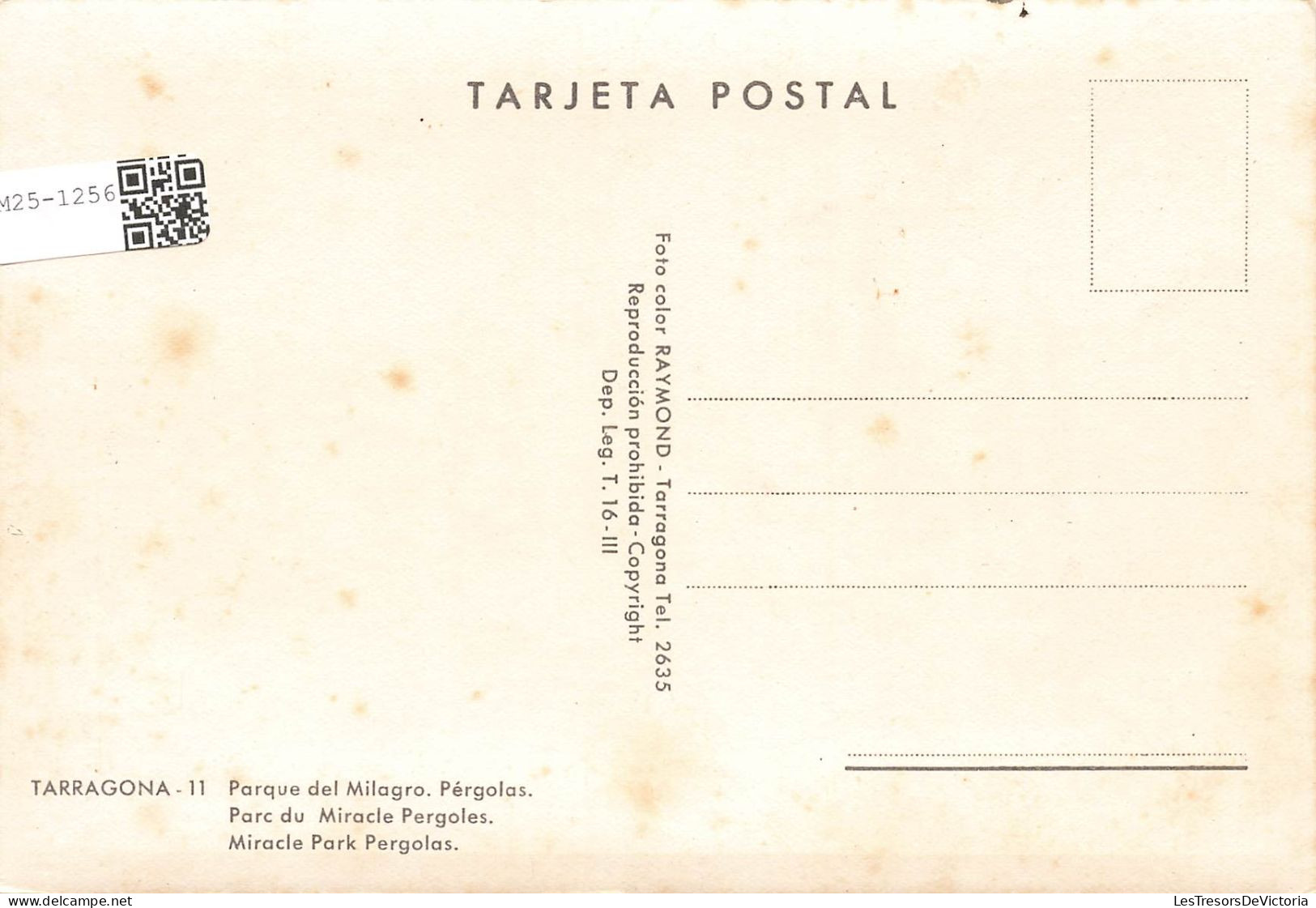 ESPAGNE - Tarragona - Parc Du Miracle Pergoles - Carte Postale Récente - Tarragona