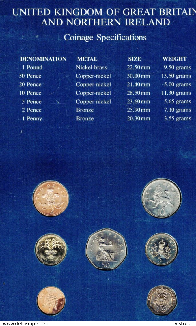 UNITED KINGDOM - GRANDE BRETAGNE - Set Complet MINT - Fleurs De Coins Under Blister - YEAR 1985. - Other & Unclassified