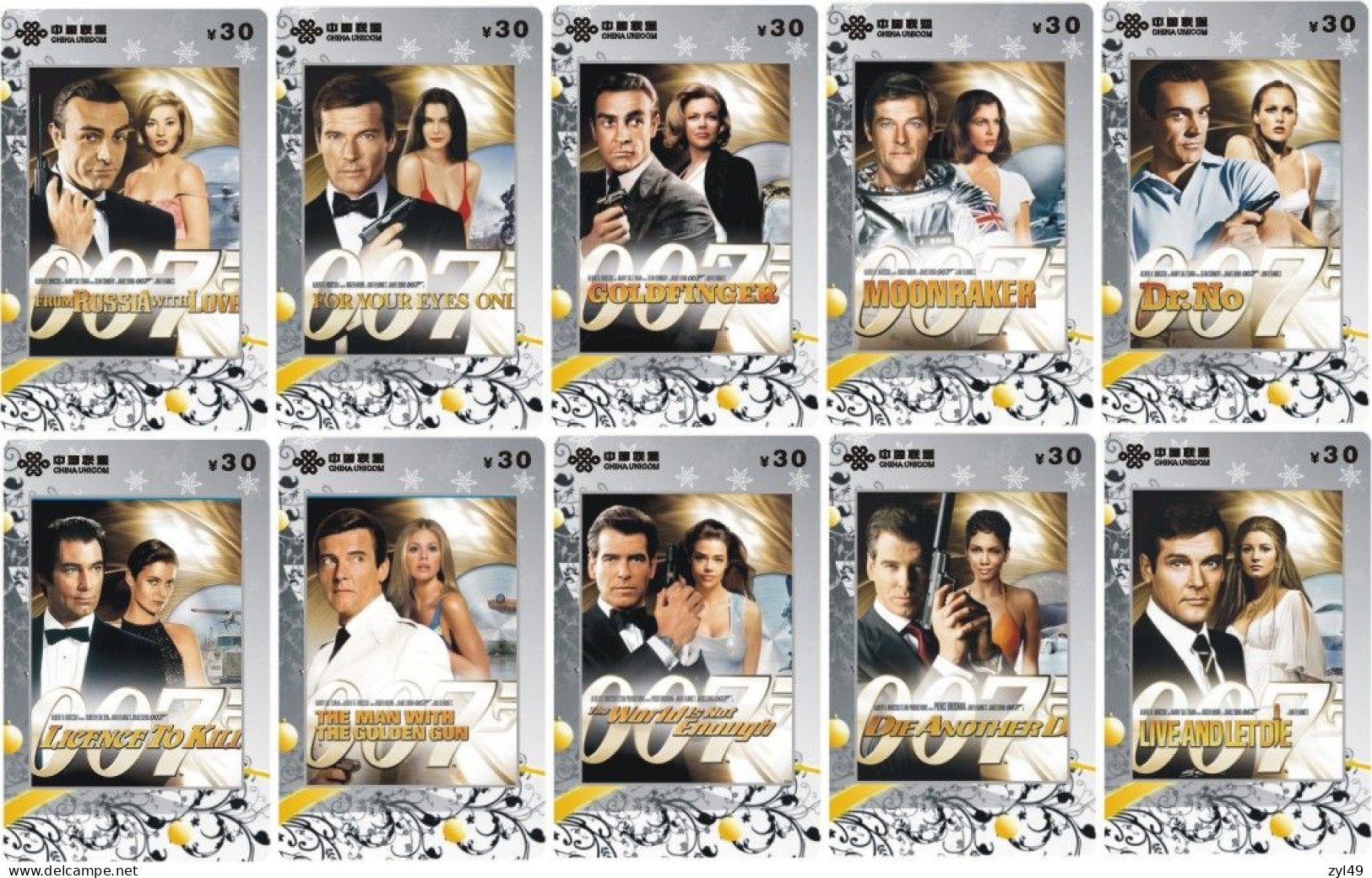 M13008 China phone cards James Bond 007 153pcs