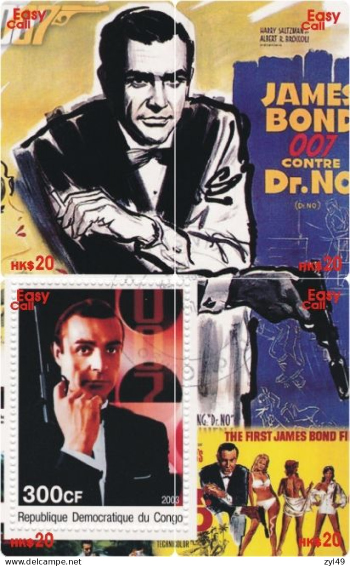 M13014 China phone cards James Bond 007 puzzle 208pcs