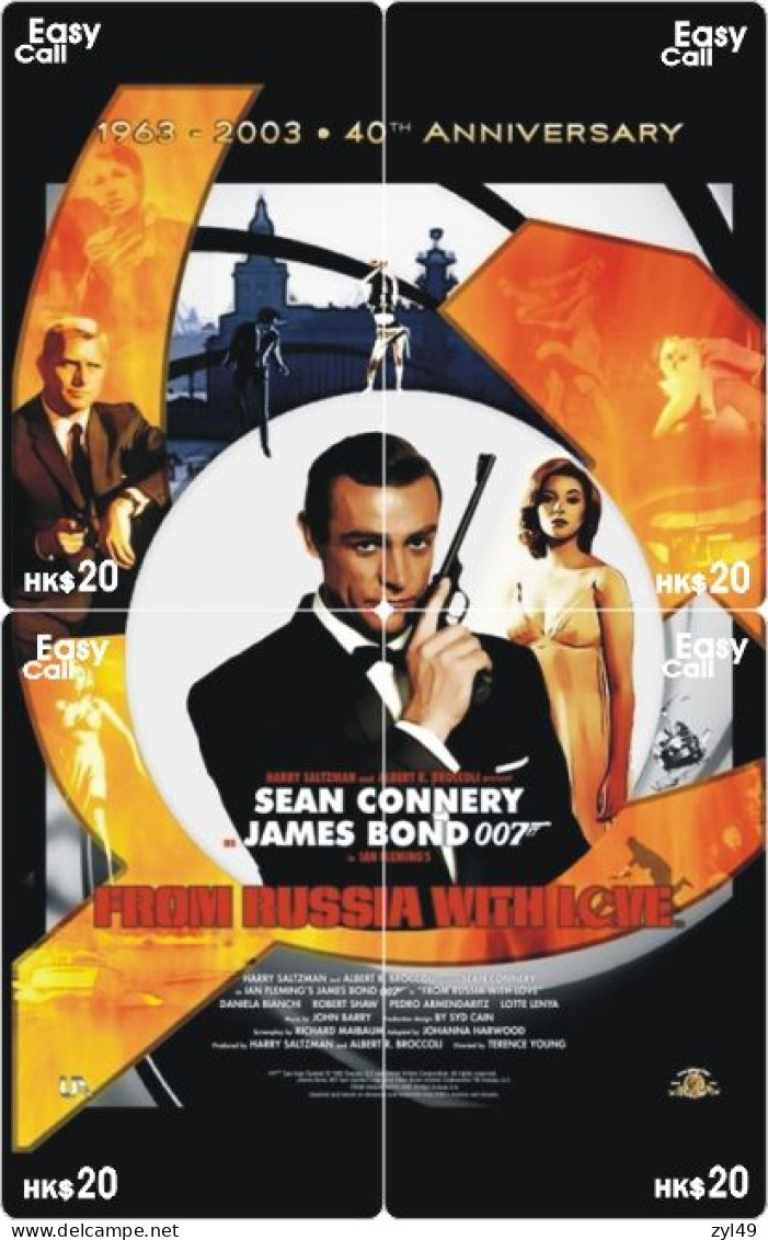 M13014 China phone cards James Bond 007 puzzle 208pcs