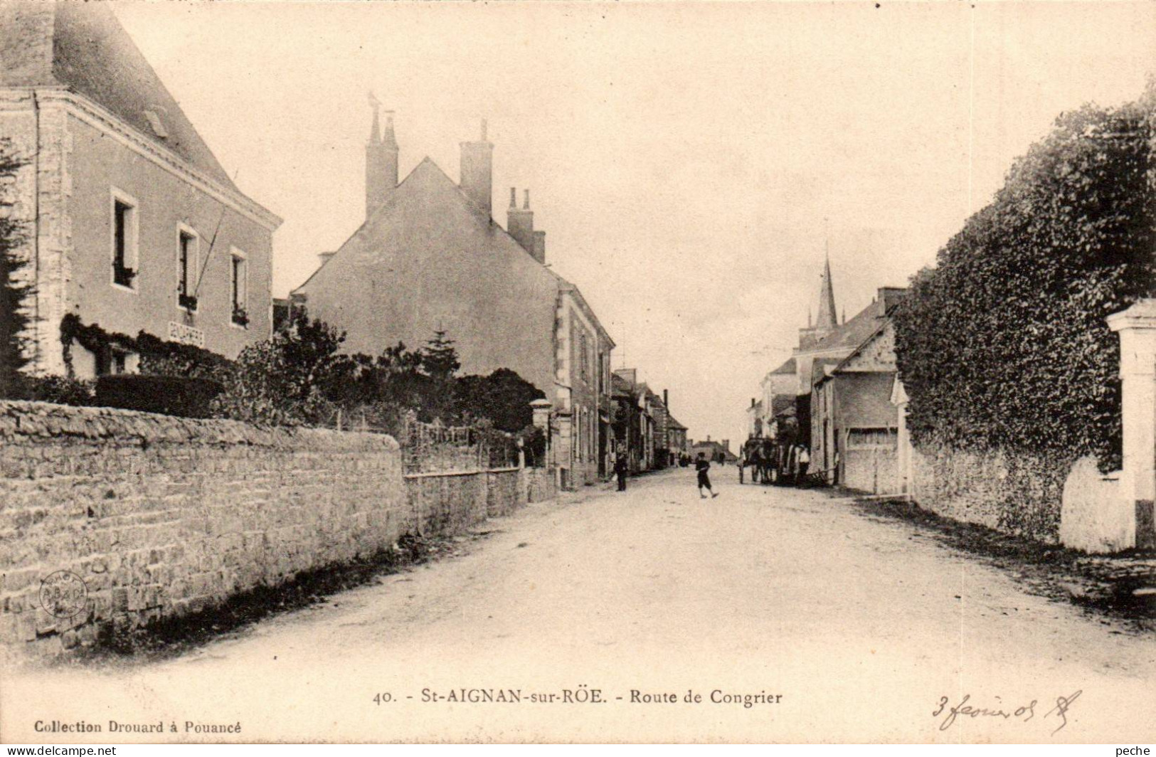 N°119543 -cpa St Aignan Sur Röe -route De Congrier- - Saint Aignan Sur Rö