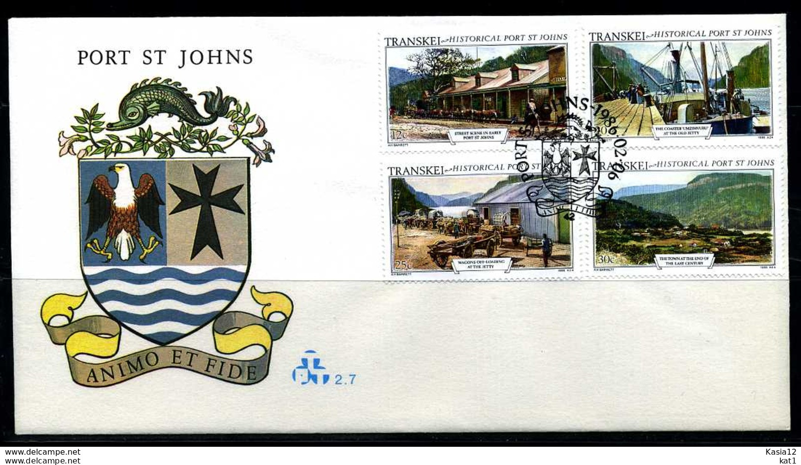 E01140)Transkei FDC 1180/3 Port St. Johns - Transkei