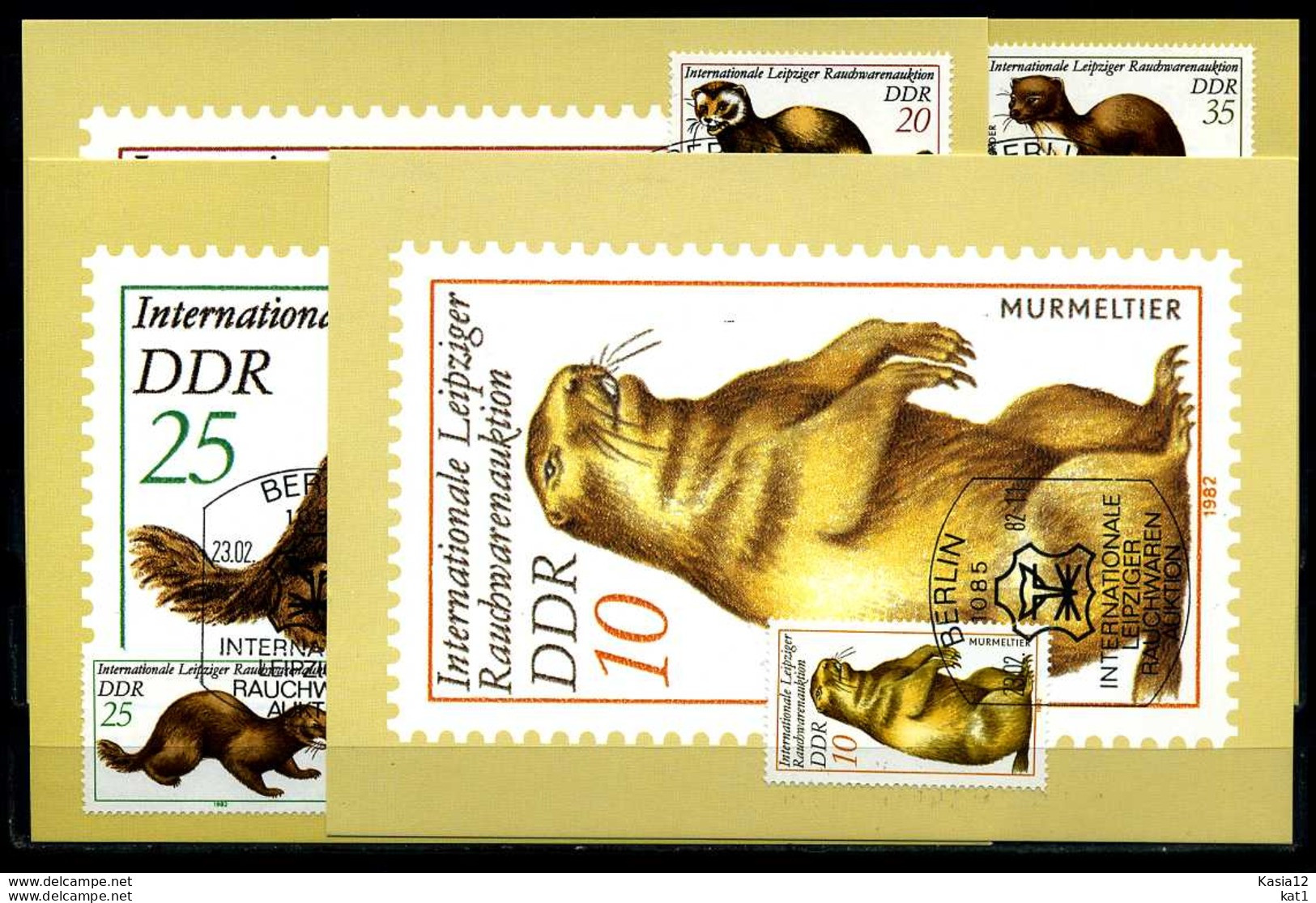 E09742)Maxikarte DDR 2677/80 Tiere - Cartes-Maximum (CM)