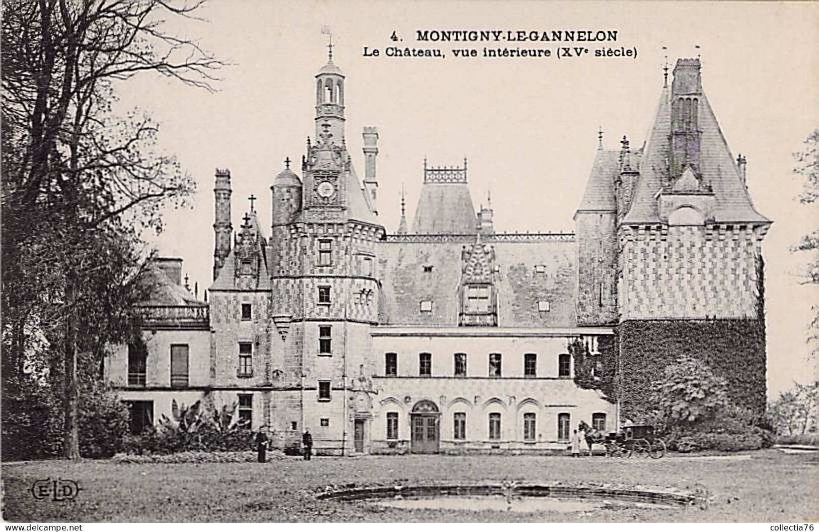 CPA FRANCE 28 EURE ET LOIR MONTIGNY LE GANNELON LE CHATEAU VUE INTERIEURE DIVISE NON ECRIT - Montigny-le-Gannelon