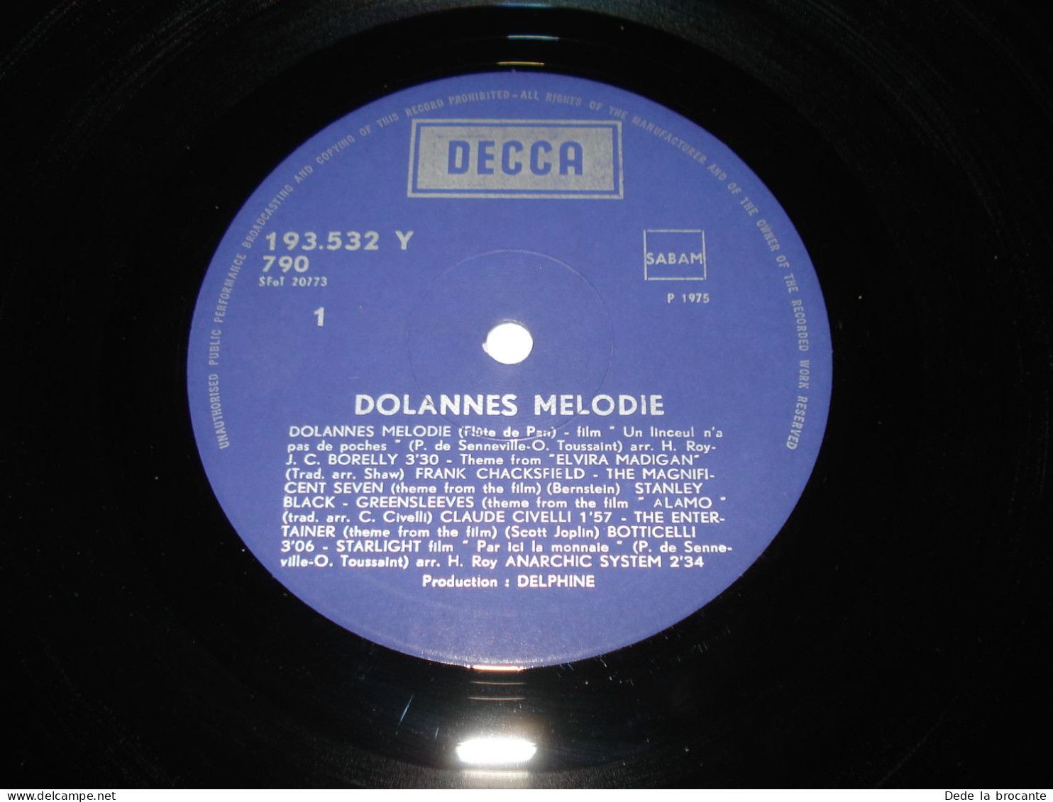 B12 (1) / Dolannes Mélodie  - LP - Decca - 193.532-Y - Be 1975 - M/NM - Filmmusik