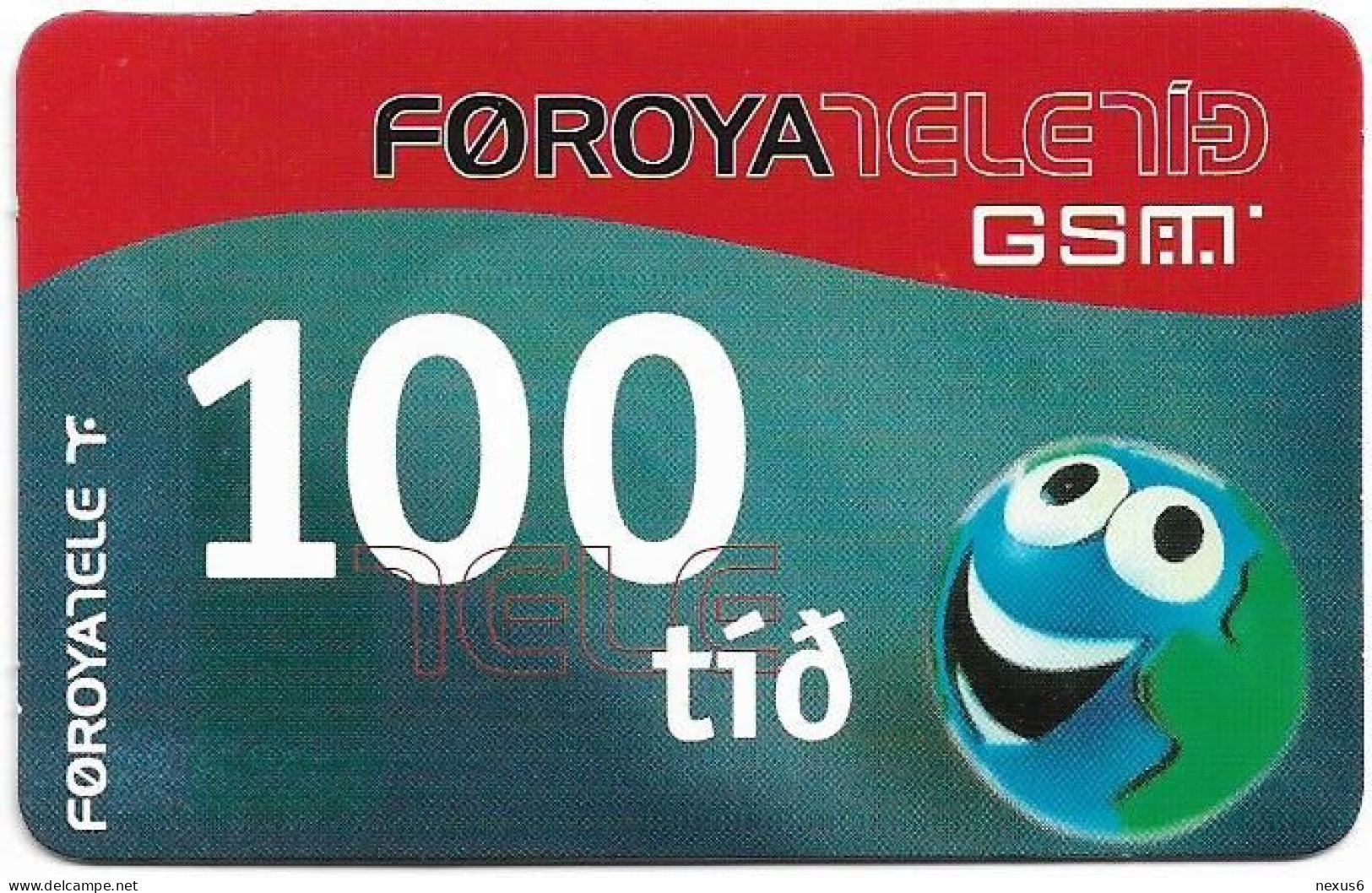 Faroe - Smiling Face, Exp. 01.12.2005, GSM Refill 100Kr, Used - Isole Faroe