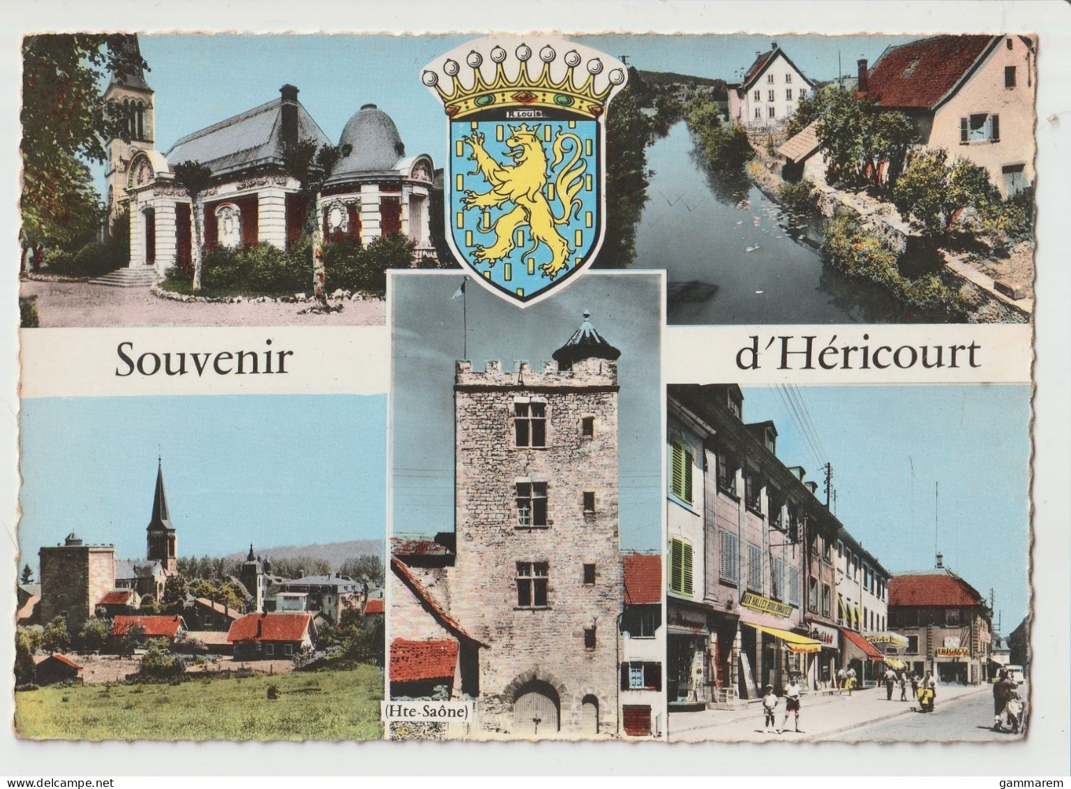 70 - HERICOURT - Souvenir D'héricourt - Multivues Blason église Tour Rue ... - Cpsm - Haute Saone - Héricourt