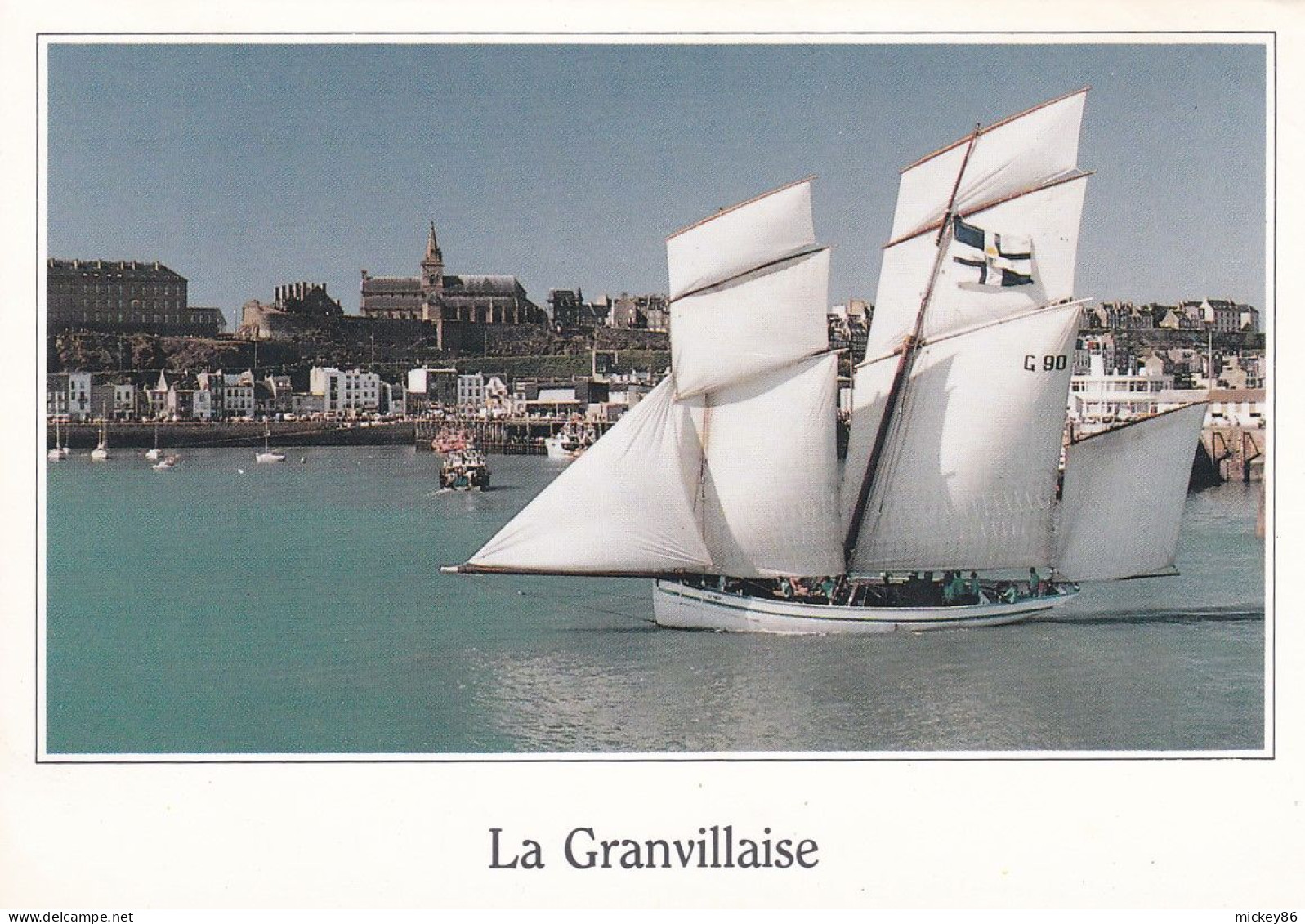 Voilier -- "La Granvillaise " ---Bisquine  Devant  GRANVILLE--50  ( France ) - Sailing Vessels