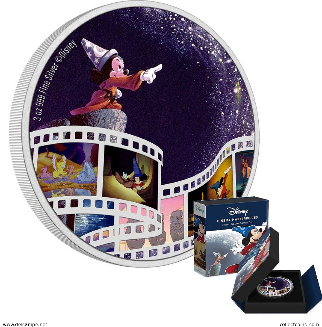 Niue 10 Dollars 2023 Walt Disney FANTASIA 3 Oz Silver Coin Zilveren Munt Silber Proof Pp - Other - Oceania