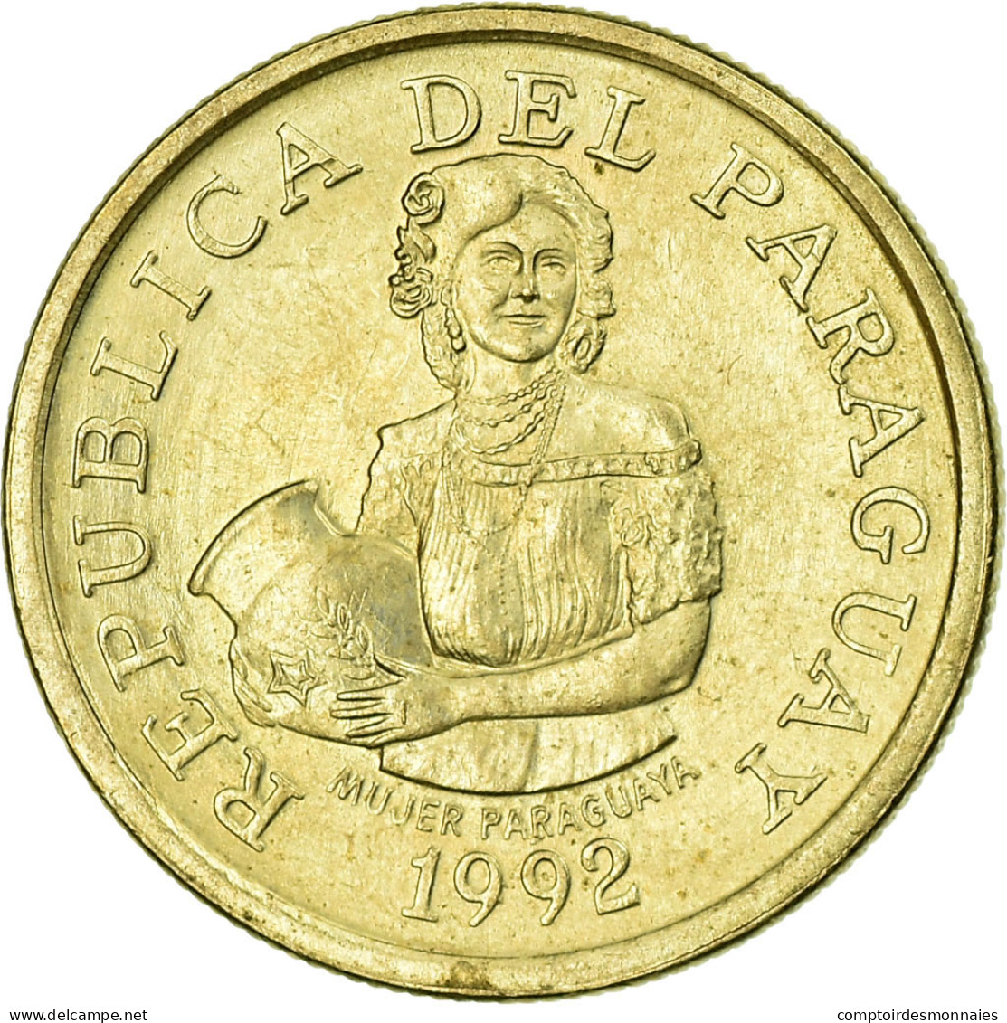 Monnaie, Paraguay, 5 Guaranies, 1992, SUP, Nickel-Bronze, KM:166a - Paraguay