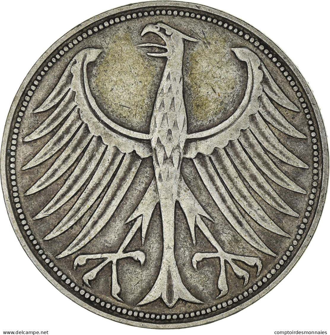 Monnaie, République Fédérale Allemande, 5 Mark, 1951, Munich, TTB, Argent - 5 Mark