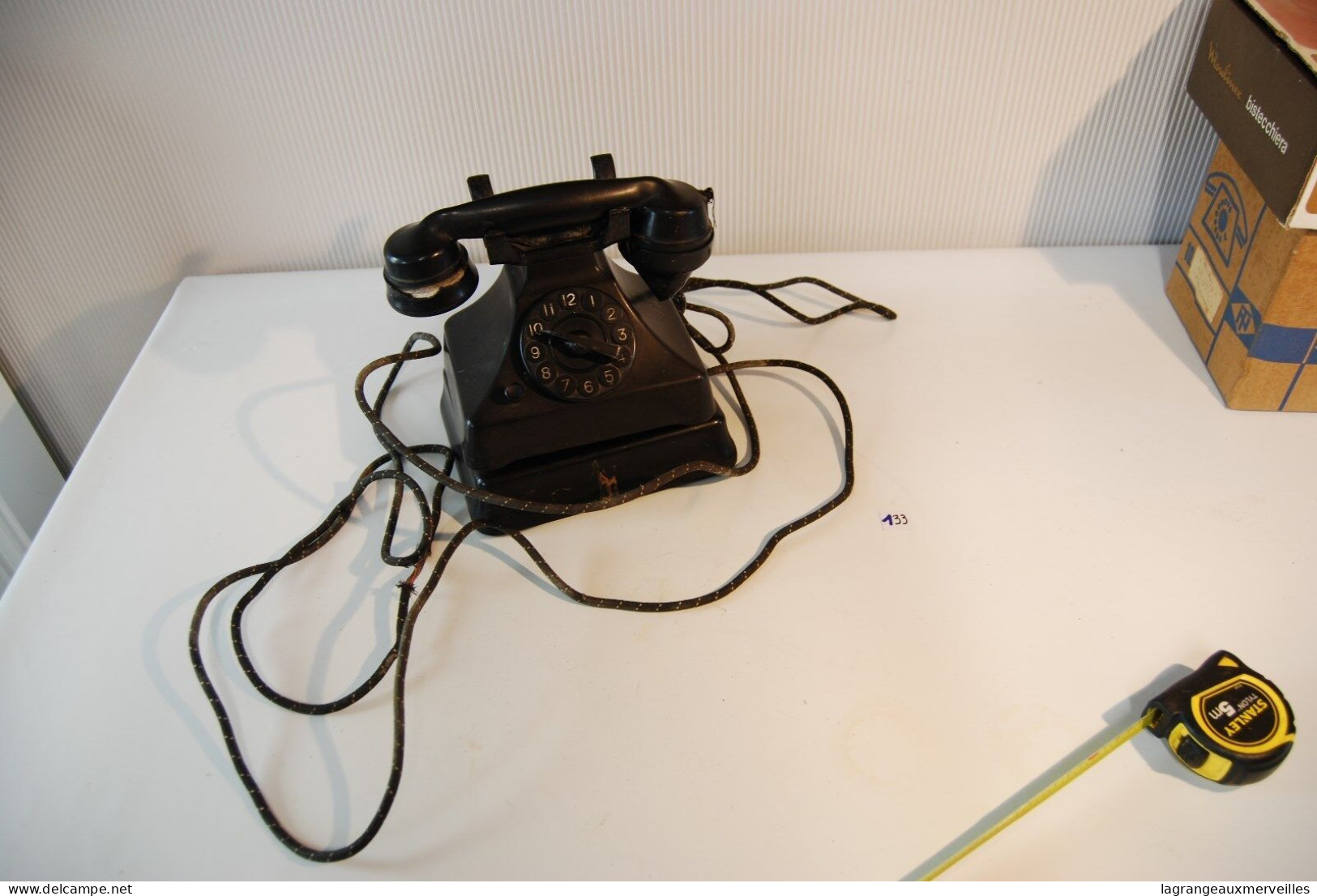 C132 Vintage Retro Phone En Bakelite Noire - Telefontechnik