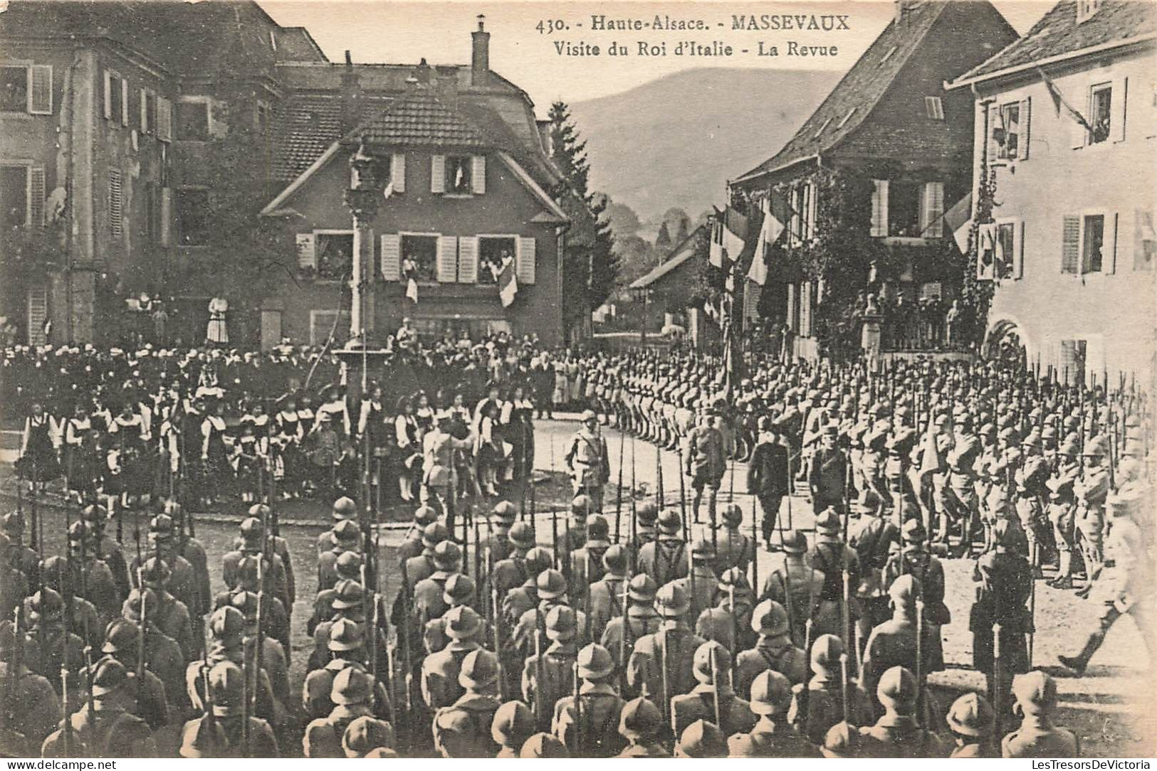 FRANCE - Masevaux - Visite Du Roi D'Italie - La Revue - Animé - Carte Postale Ancienne - Masevaux