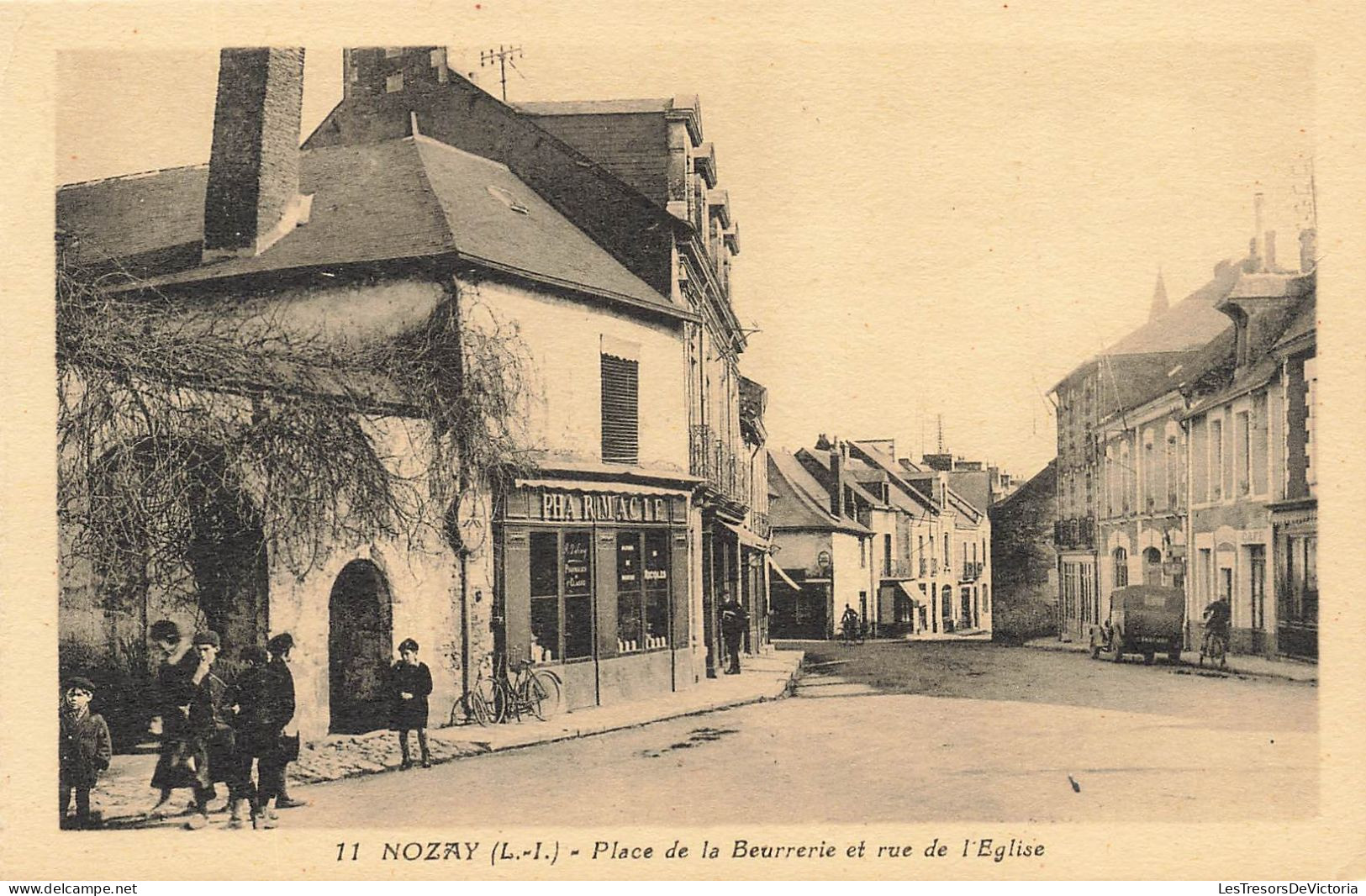 FRANCE - Nozay - Place De La Beurrerie Et Rue De L'église - Carte Postale Ancienne - Autres & Non Classés