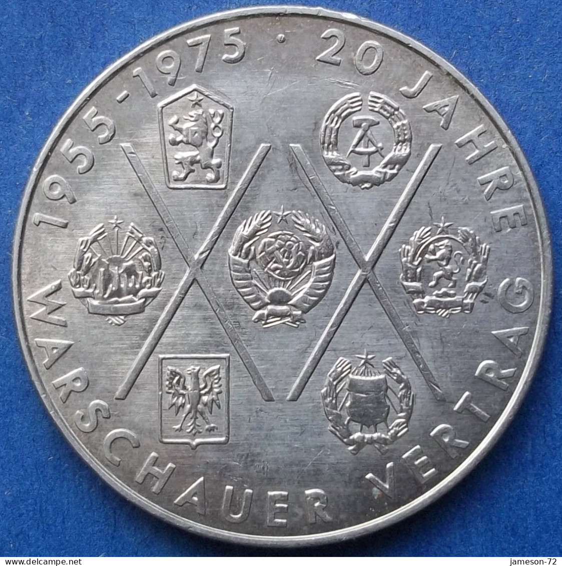 DDR · GDR - 10 Mark 1975 A "20th Anniversary Warsaw Pact" KM# 58 German Democratic Republic (1948-90) - Edelweiss Coins - 10 Mark