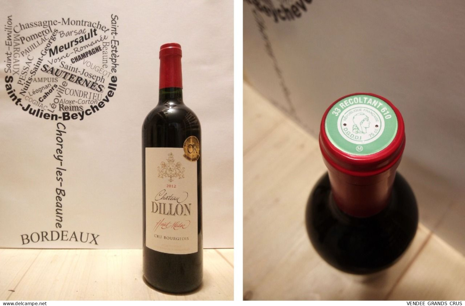 5 + 1 OFFERTE - Château Dillon 2012 - X6 - Haut-Médoc - Cru Bourgeois - 6 X 75 Cl - Rouge - Vino