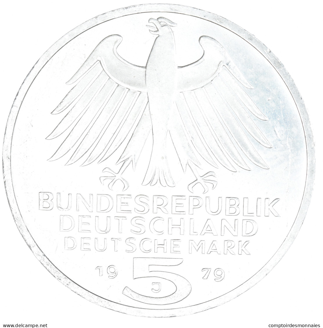 Monnaie, République Fédérale Allemande, 5 Mark, 1979, Hamburg, Germany, TTB - 5 Mark