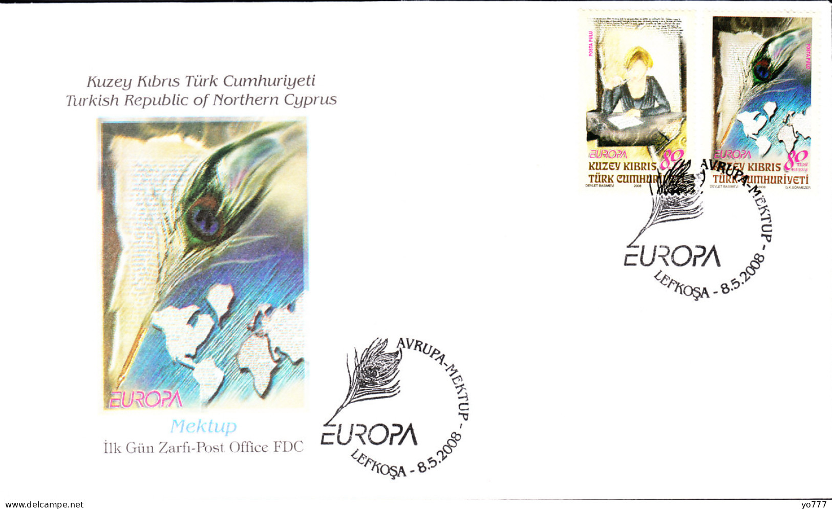 KK-253 NORTHERN CYPRUS EUROPA CEPT F.D.C. - Brieven En Documenten