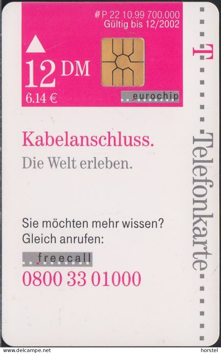 Germany P22/99  Kabelanschluß - Nice Girl  DD:3911 Modul 20 - P & PD-Series: Schalterkarten Der Dt. Telekom