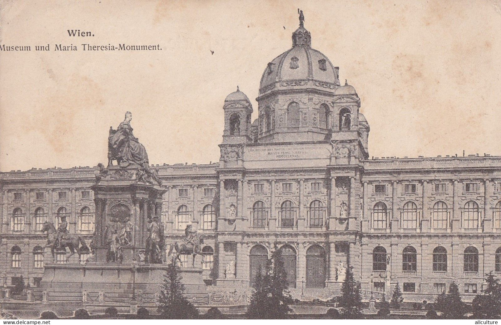 A23717 - Wien Museum Und Maria Theresia Monument VINTAGE  POSTCARD Unused - Musées