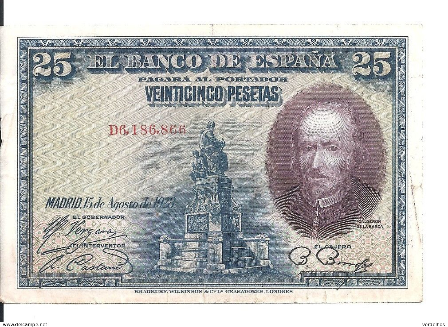 ESPAGNE 25 PESETAS 1928 VF+ P 74 - 1-2 Pesetas