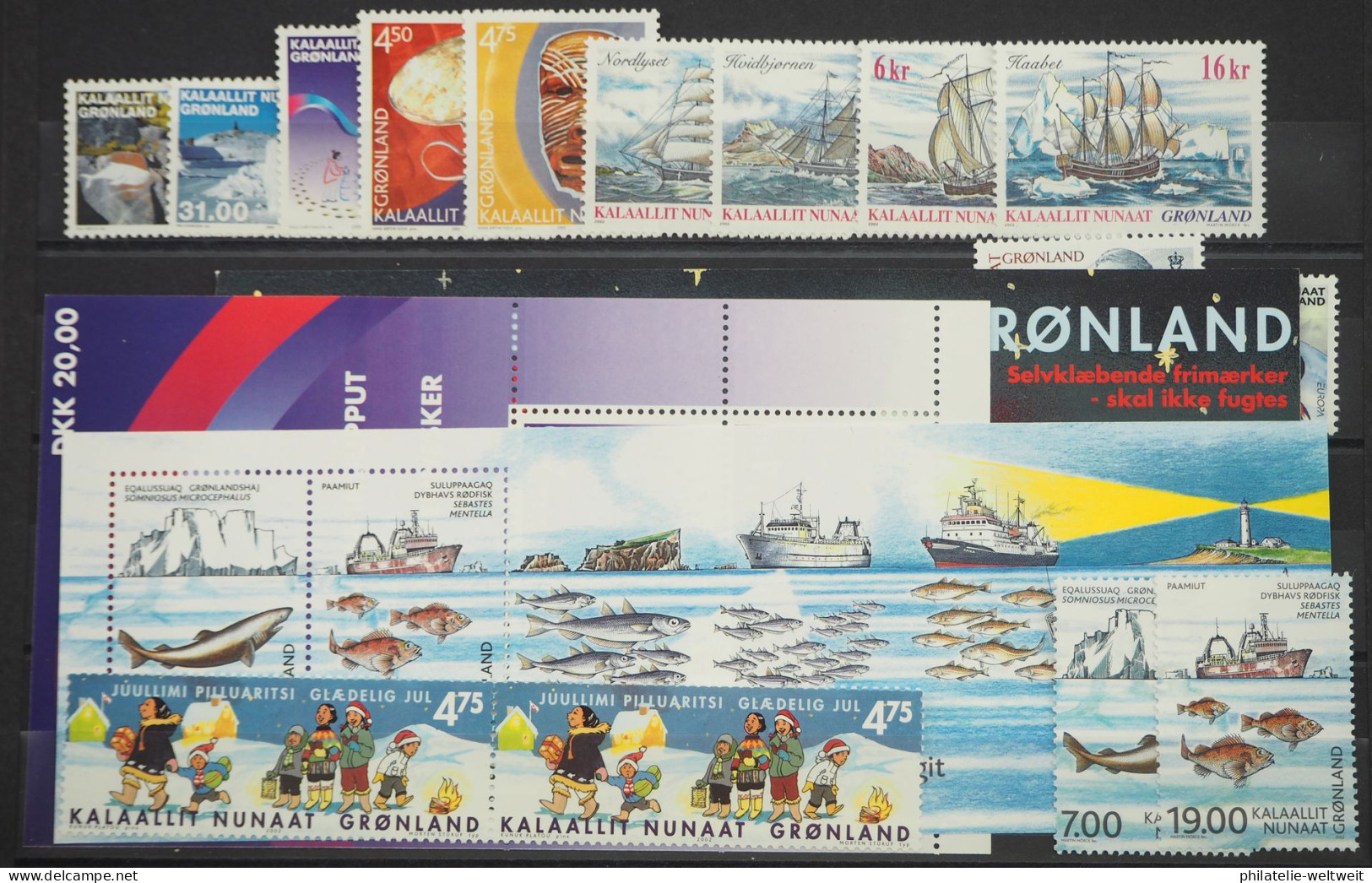 2002 Grönland; In Den HN Kpl. Jahrgang Mit MH 391/92, **/MNH, ME 80,- - Other & Unclassified