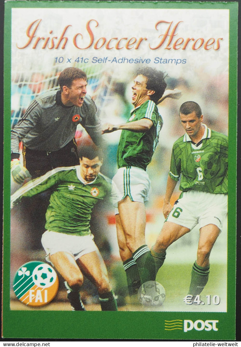 2002 Irland; Markenheftchen Fußballspieler, Postfrisch/MNH, MiNr. 1440/43, ME 16 - Otros & Sin Clasificación