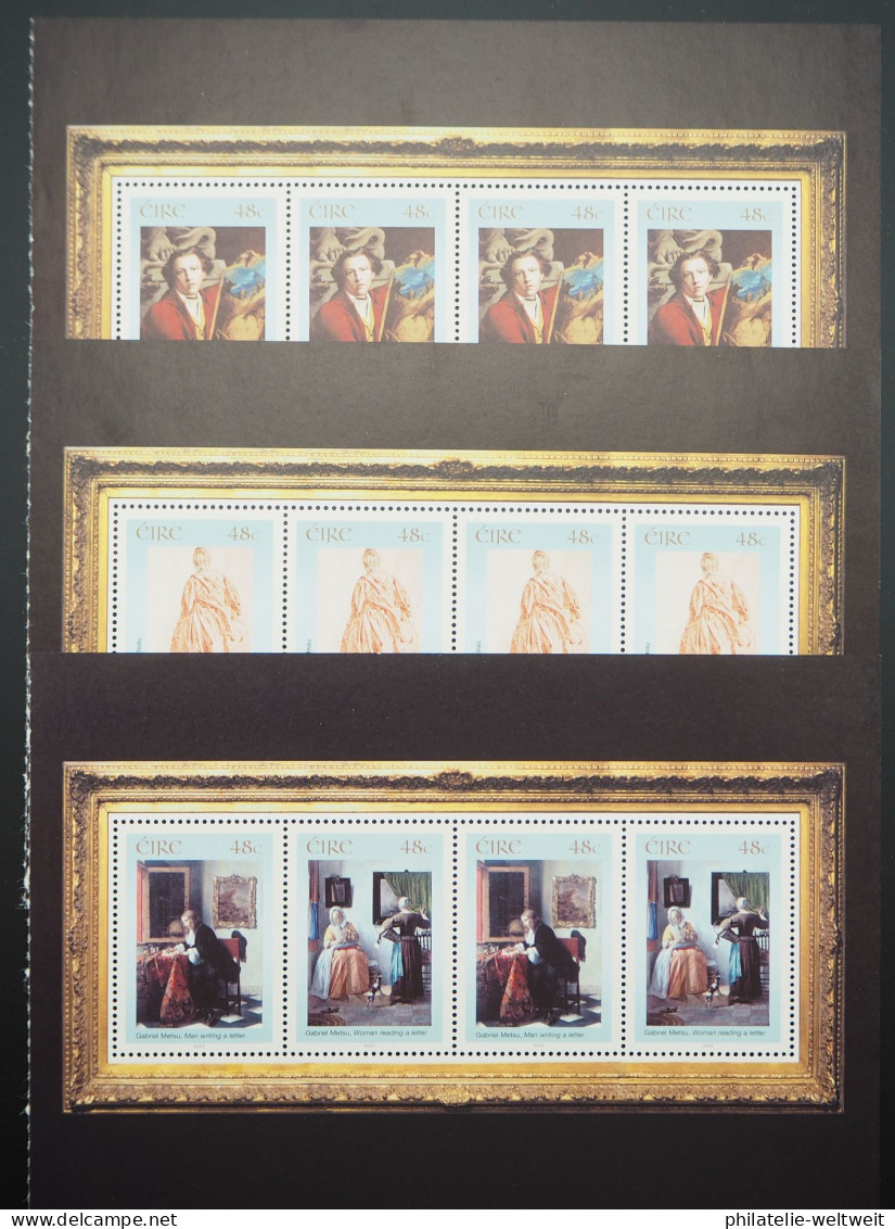 2003 Irland; 3 Heftchenblätter Gemälde (II), Postfrisch/MNH, H.-Bl. 110/12 - Other & Unclassified