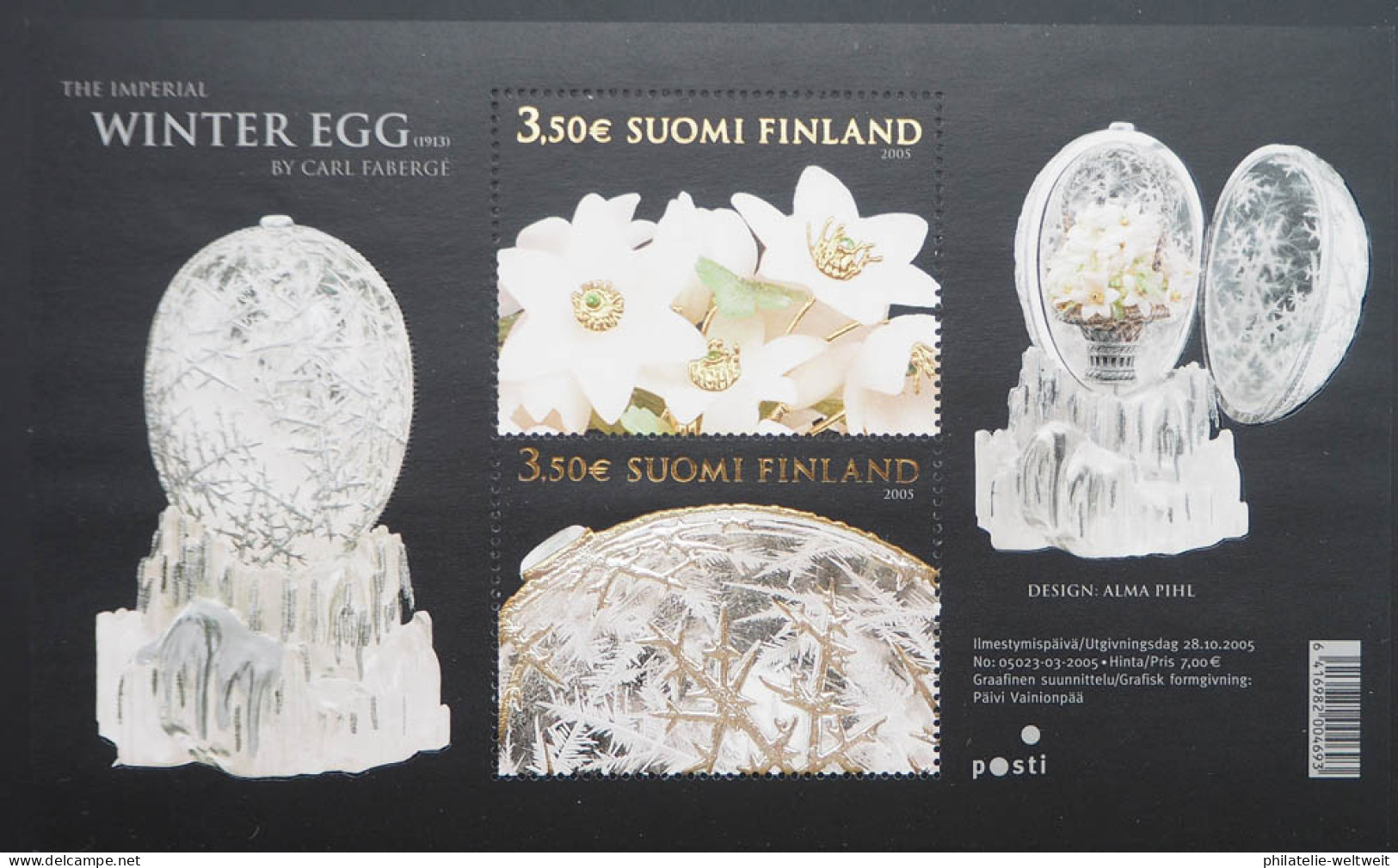 2005 Finnland; Block 100 Jahre Briefmarken, Postfrisch/MNH, Bl. 38, ME 14,- - Other & Unclassified