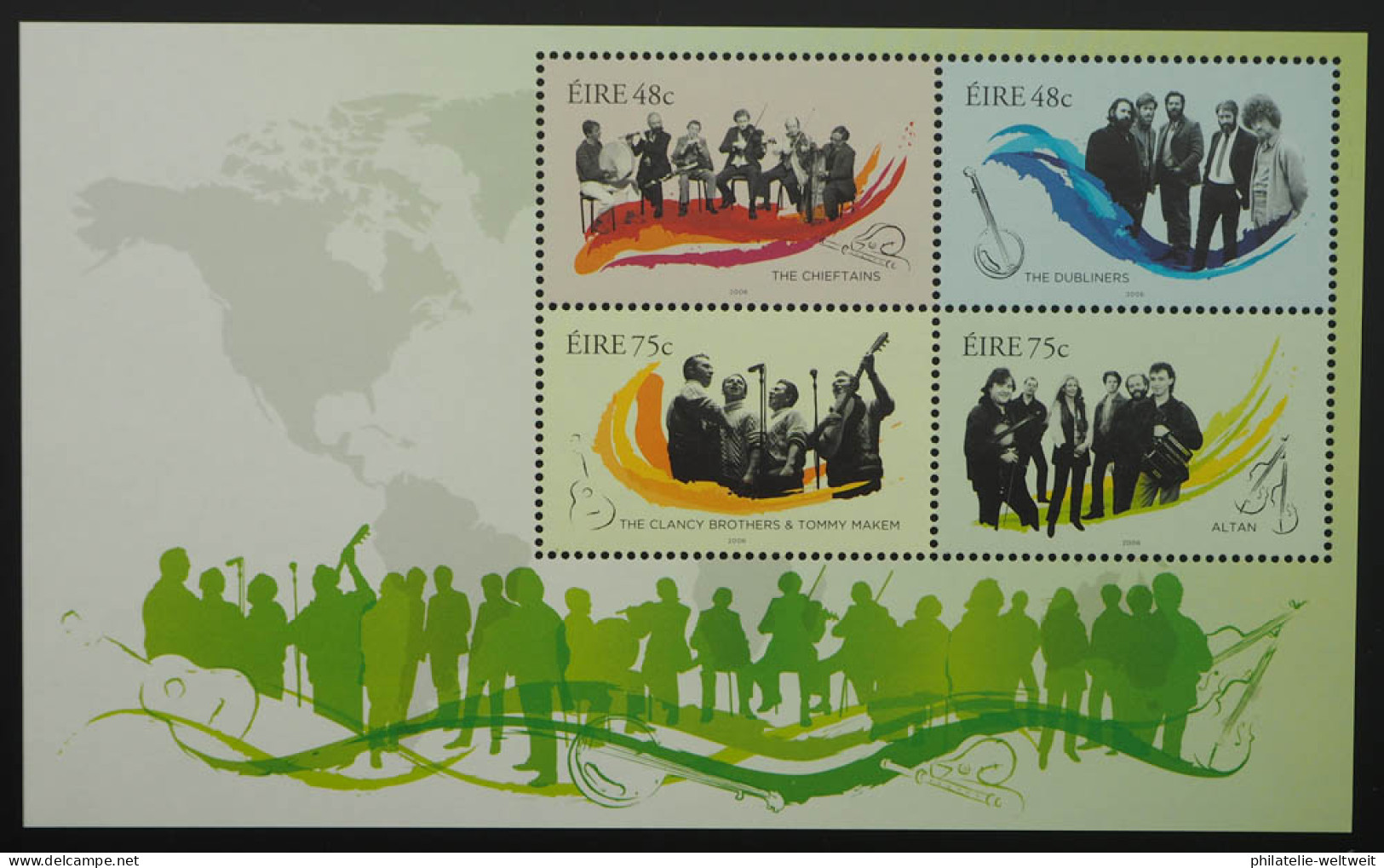 2006 Irland; Block Musikgruppen (I), Postfrisch/MNH, Bl. 62 - Andere & Zonder Classificatie