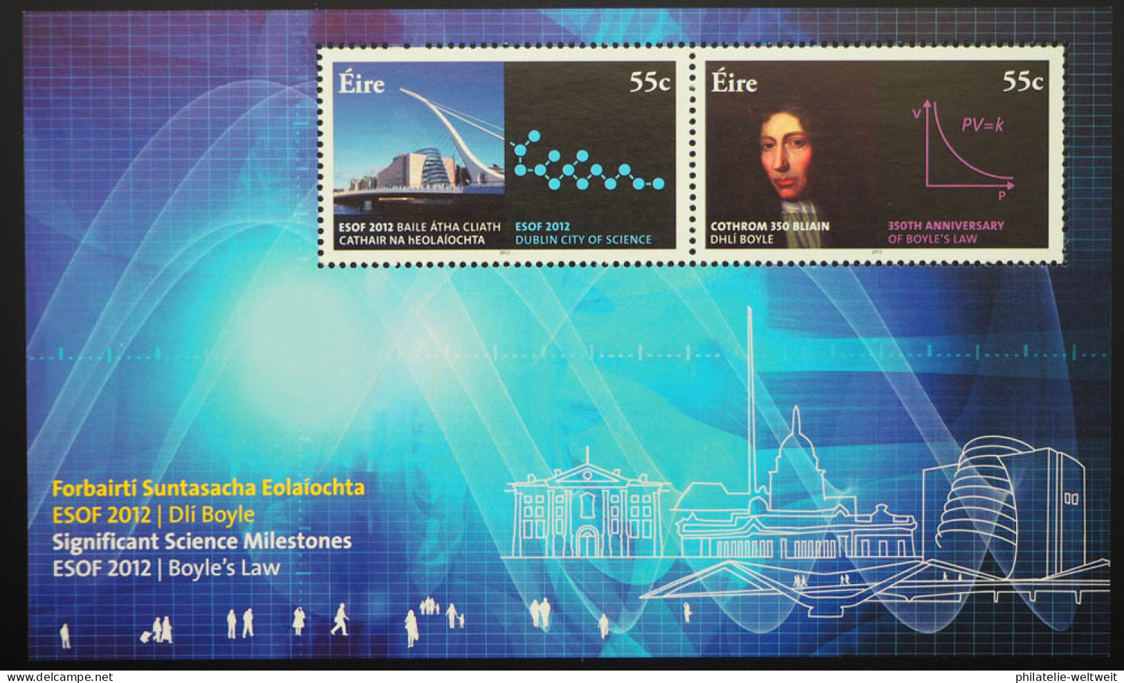 2012 Irland; Block Gesamteuropäische Wissenschaftskonferenz, **/MNH, Bl. 90 - Autres & Non Classés